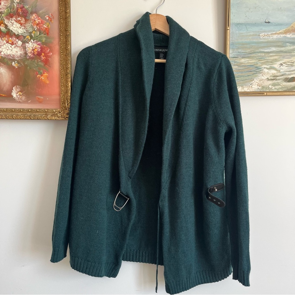 Dark Green Wrap Cardigan